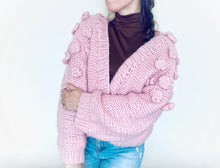 Load image into Gallery viewer, Cardigan Knitting Pattern, Crop Cardigan Pattern, Knitting pattern for women, Tutorial for beginners, Cropped cardigan