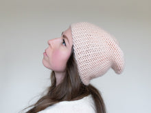 Load image into Gallery viewer, Knit Slouchy Beanie, Merino Wool Hat, Slouchy Hat, Chunky Knit Beanie, Knitted Hat for women, Modern beanie, Hand knit hat, Hats for women