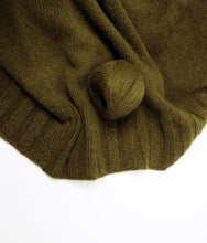Load image into Gallery viewer, Camel Hair wool 100g ball in Moss Green, Green camel wool yarn, Pure wool yarn, Sustainable yarn, Eco-friendly & Ethical Yarn
