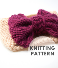 Load image into Gallery viewer, Womens Knitting Pattern, Knitting Pattern Headband, PDF pattern, Instant Download, Chunky yarn, Color Pop Super Chunky Headband