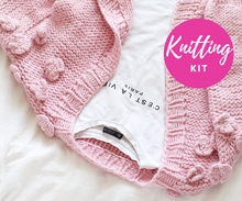 Load image into Gallery viewer, Beginner Knitting Kit, Super Chunky cardigan kit, knitting kit for beginners, Chunky knit cardigan kit, Christmas gift