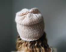 Load image into Gallery viewer, Knit Slouchy Beanie, Merino Wool Hat, Slouchy Hat, Chunky Knit Beanie, Knitted Hat for women, Modern beanie, Hand knit hat, Hats for women