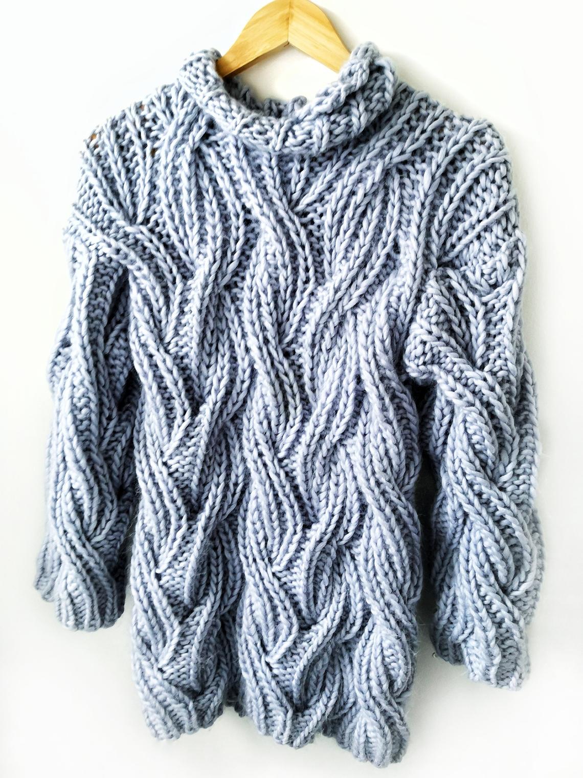 Sweater knitting pattern, Sweater dress pattern, PDF file